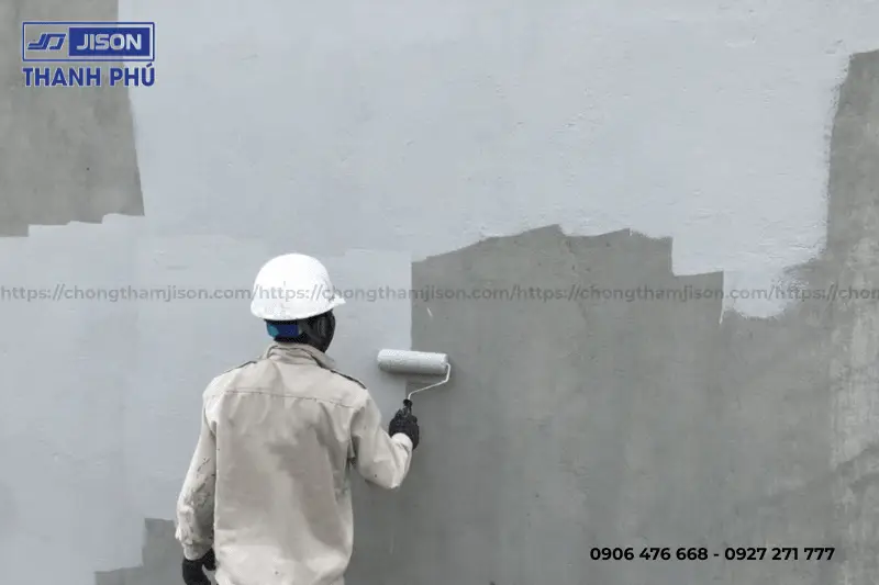 thi công chống thấm tường với sơn jison 01
